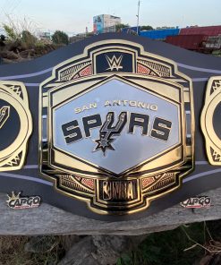 San Antonio Spurs Custom Gold Belt  Premium Collectible by Capgo championshipd