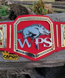 Custom Arkansas Razorbacks Belt Premium Edition by Capgo Championship Belts
