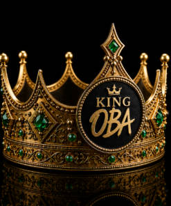 Alternative view of King Oba Royal Crown Replica